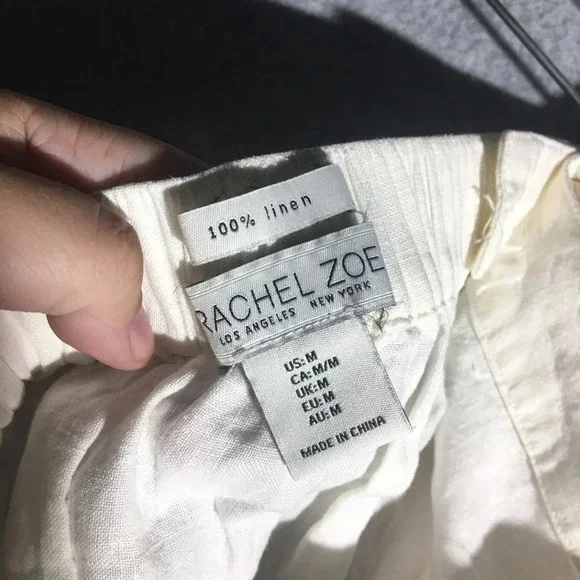 Womens Rachel Zoe Skirt Midi Length Lagenlook Linen Pastel Summer Spring Casual - Picture 4 of 4